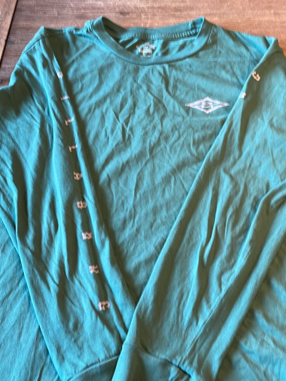 Billabong Teal Green Long-Sleeve Logo Shirt